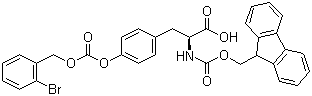 CAS 登录号：147688-40-2, N-Fmoc-O-(2-溴苄氧羰基)-L-酪氨酸, N-芴甲氧羰基-O-(2-溴苄氧羰基)-L-酪氨酸