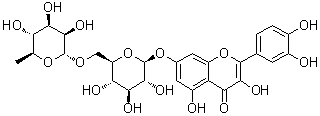 structure of CAS# 147714-62-3, 槲皮素 7-O-芸香糖苷