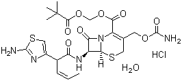 structure of CAS# 147816-24-8, 盐酸头孢卡品酯