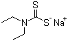 CAS 登录号：148-18-5, 二乙基二硫代氨基甲酸钠