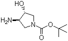 structure of CAS# 148214-90-8, trans-3-Amino-1-Boc-4-hydroxypyrrolidine