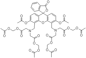 structure of CAS# 148504-34-1, 细胞染色剂黄绿素-AM