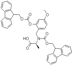 CAS 登录号：148515-85-9, N-[芴甲氧羰基]-N-[[2-[[芴甲氧羰基]氧基]-4-甲氧基苯基]甲基]-L-丙氨酸