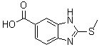structure of CAS# 148720-14-3, 2-(甲硫基)-1H-苯并咪唑-6-羧酸