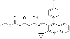 CAS 登录号：148901-69-3, (E)-7-[2-环丙基-4-(4-氟苯基)-3-喹啉基]-5-羟基-3-氧代-6-庚烯酸乙酯