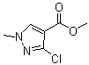 structure of CAS# 148934-66-1, 3-氯-1-甲基吡唑-4-羧酸甲酯