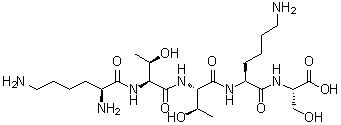 CAS 登录号：149128-48-3, L-赖氨酰-L-苏氨酰-L-苏氨酰-L-赖氨酰-L-丝氨酸
