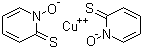 structure of CAS# 14915-37-8, 双(1-羟基-1H-吡啶-2-硫代硫酸-O,S)铜