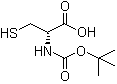 structure of CAS# 149270-12-2, N-[(1,1-dimethylethoxy)carbonyl]-D-cysteine