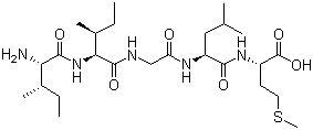 CAS # 149385-65-9, Isoleucinyl-isoleucinyl-glycinyl-leucinyl-methionine, H-Ile-Ile-Gly-Leu-Met-OH