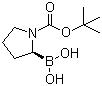 structure of CAS# 149716-79-0, (S)-N-叔丁氧羰基吡咯烷-2-硼酸
