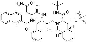 structure of CAS# 149845-06-7, Saquinavir mesylate