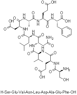 CAS # 150234-52-9, L-Seryl-L-alpha-glutamyl-L-valyl-L-asparaginyl-L-leucyl-L-alpha-aspartyl-L-alanyl-L-alpha-glutamyl-L-phenylalanine