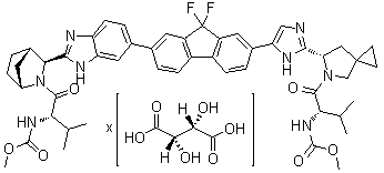 CAS 登录号：1502654-87-6, 雷迪帕韦 D-酒石酸盐