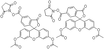 structure of CAS# 150347-59-4, 5(6)-羧基二乙酸荧光素琥珀酰亚胺酯