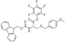 structure of CAS# 150372-68-2, N-[(9H-芴-9-基甲氧基)羰基]-S-[(4-甲氧基苯基)甲基]-L-半胱氨酸五氟苯基酯