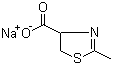 structure of CAS# 15058-19-2, 4,5-二氢-2-甲基-4-噻唑羧酸钠盐