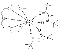 structure of CAS# 150939-76-7, 双(2,2,6,6-四甲基庚烷-3,5-二酮)(四乙二醇二甲醚)锶