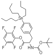 CAS 登录号：151842-31-8, N-[叔丁氧羰基]-4-(三丁基锡烷基)-L-苯丙氨酸 2,3,5,6-四氟苯基酯