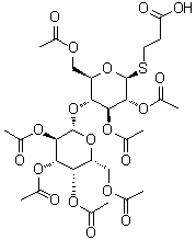 CAS # 152435-15-9, 3-[[2,3,6-Tri-O-acetyl-4-O-(2,3,4,6-tetra-O-acetyl-beta-D-galactopyranosyl)-beta-D-glucopyranosyl]thio]propanoic acid