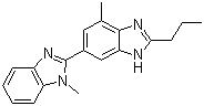 structure of CAS# 152628-02-9, 2-正丙基-4-甲基-6-(1'-甲基苯并咪唑-2-基)苯并咪唑