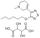 structure of CAS# 152854-19-8, 3-[4-(己氧基)-1,2,5-噻二唑-3-基]-1,2,5,6-四氢-1-甲基-吡啶(2R,3R)-2,3-二羟基丁烷二酸酯(1:1)