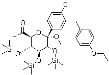 CAS 登录号：1528636-33-0, 甲基 1-C-[4-氯-3-[(4-乙氧基苯基)甲基]苯基]-2,3,4-三-O-(三甲基硅烷基)-alpha-D-己二醛-1,5-吡喃葡糖苷