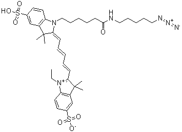 CAS # 1529799-75-4, 2-[5-[1-[6-[(5-Azidopentyl)amino]-6-oxohexyl]-1,3-dihydro-3,3-dimethyl-5-sulfo-2H-indol-2-ylidene]-1,3-pentadien-1-yl]-1-ethyl-3,3-dimethyl-5-sulfo-3H-indolium inner salt