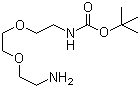 structure of CAS# 153086-78-3, tert-Butyl 2-(2-(2-aminoethoxy)ethoxy)ethylcarbamate