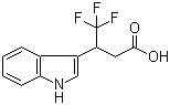 structure of CAS# 153233-36-4, 4,4,4-三氟-3-(3-吲哚基)丁酸