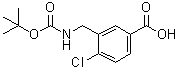 CAS # 153346-57-7, 4-Chloro-3-[[[(1,1-dimethylethoxy)carbonyl]amino]methyl]benzoic acid