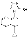 structure of CAS# 1533519-84-4, 4-(4-环丙基萘-1-基)-4H-1,2,4-三唑-3-硫醇
