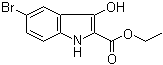 structure of CAS# 153501-30-5, 5-溴-3-羟基-1H-吲哚-2-羧酸乙酯