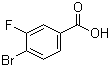 structure of CAS# 153556-42-4, 4-Bromo-3-fluorobenzoic acid