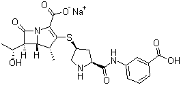 structure of CAS# 153773-82-1, 厄他培南钠