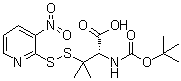 CAS 登录号：153815-23-7, N-叔丁氧羰基-3-[(3-硝基-2-吡啶基)二硫基]-D-缬氨酸