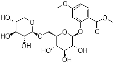 structure of CAS# 154-60-9, 樱草苷