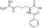 N-苯甲酰基-L-精氨酸分子结构 (CAS 154-92-7)