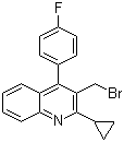 structure of CAS# 154057-56-4, 3-(Bromomethyl)-2-cyclopropyl-4-(4'-fluorophenyl)quinoline