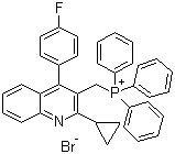 structure of CAS# 154057-58-6, [[2-环丙基-4-(4-氟苯基)-3-喹啉基]甲基]三苯基溴化膦