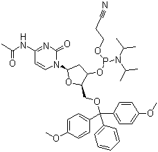 structure of CAS# 154110-40-4, Ac-dC 亚磷酰胺单体