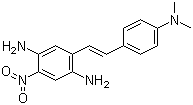 CAS 登录号：154151-01-6, 2-[(1E)-2-[4-(二甲氨基)苯基]乙烯基]-5-硝基-1,4-苯二胺