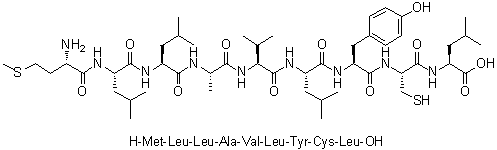 CAS # 154330-45-7, L-Methionyl-L-leucyl-L-leucyl-L-alanyl-L-valyl-L-leucyl-L-tyrosyl-L-cysteinyl-L-leucine