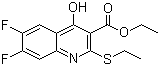 structure of CAS# 154330-67-3, 2-乙硫基-6,7-二氟-4-羟基喹啉-3-羧酸乙酯