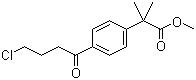 structure of CAS# 154477-54-0, 2-[4-(4-氯-1-丁酰基)苯基]-2-甲基丙酸甲酯