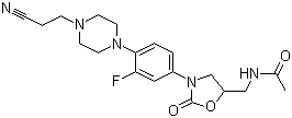 CAS 登录号：154590-46-2, N-[[3-[4-[4-(2-氰基乙基)-1-哌嗪基]-3-氟苯基]-2-氧代-5-恶唑烷基]甲基]乙酰胺