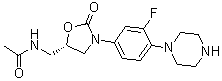 structure of CAS# 154590-66-6, N-[[(S)-3-[3-Fluoro-4-(piperazin-1-yl)phenyl]-2-oxooxazolidin-5-yl]methyl]acetamide