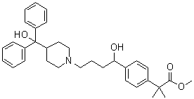 CAS # 154825-96-4, Fexofenadine methyl ester, Methyl 4-[4-[4-(Hydroxydiphenylmethyl)-1-piperidinyl]-1-hydroxybutyl]-alpha,alpha-dimethylphenylacetate