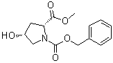 structure of CAS# 155075-23-3, (2R,4R)-4-羟基-1,2-吡咯烷二甲酸 2-甲基 1-苄基酯