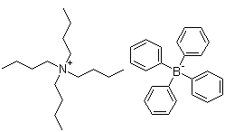 structure of CAS# 15522-59-5, N,N,N-Tributyl-1-Butanaminium tetraphenylborate(1-)